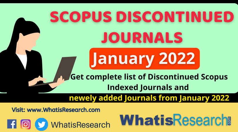 Scopus discontinued list 2022 January