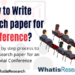 How to write research paper for conference