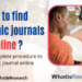 How to find academic journals online