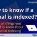 How to know if a journal is indexed 