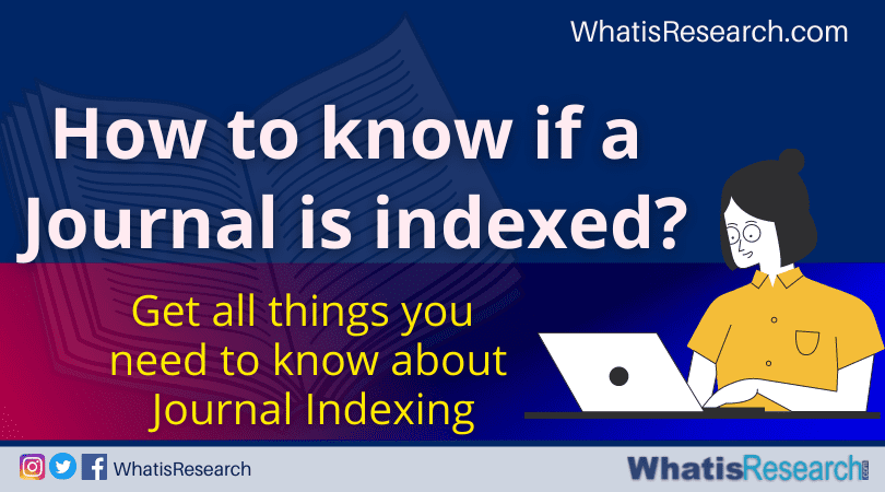 How to know if a journal is indexed 