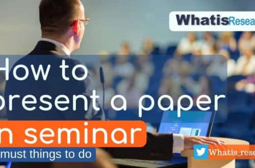 how to present a paper in seminar