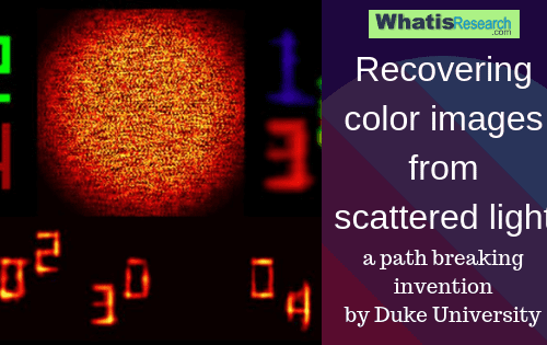 Recovering color images from scattered light