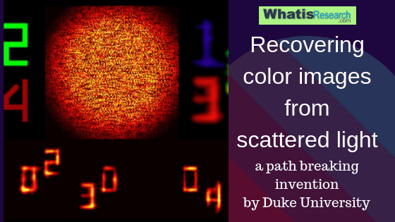 Recovering color images from scattered light