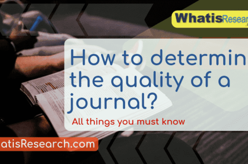 How to determine the quality of a journal