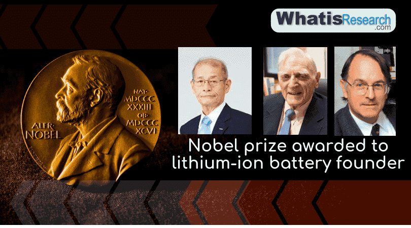 Nobel prize awarded to lithium-ion battery founder