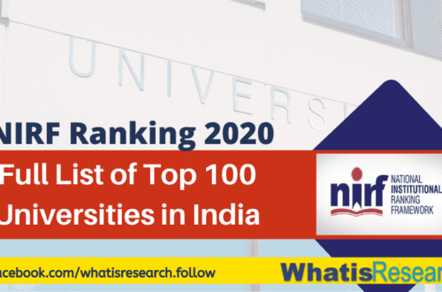 NIRF Ranking 2020 Full List of Top 100 Universities in India