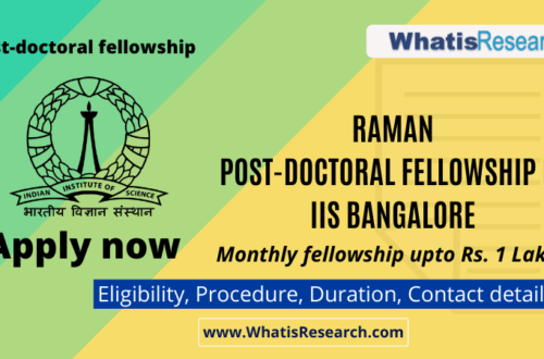 Raman post doctoral fellowship