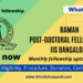 Raman post doctoral fellowship