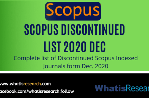 Scopus discontinued list 2020 December