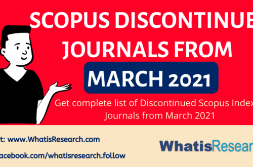 Scopus discontinued list March 2021