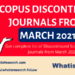 Scopus discontinued list March 2021