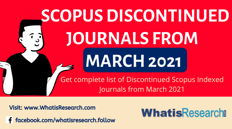 Scopus discontinued list March 2021
