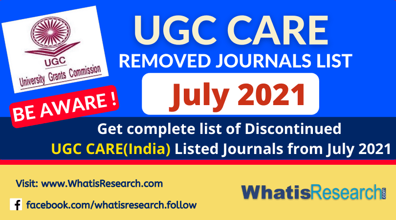 UGC removed journals list 2021 July