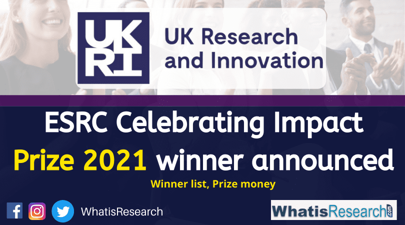 ESRC Celebrating Impact Prize 2021 winner announced