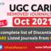 UGC removed journal list 2021 Oct