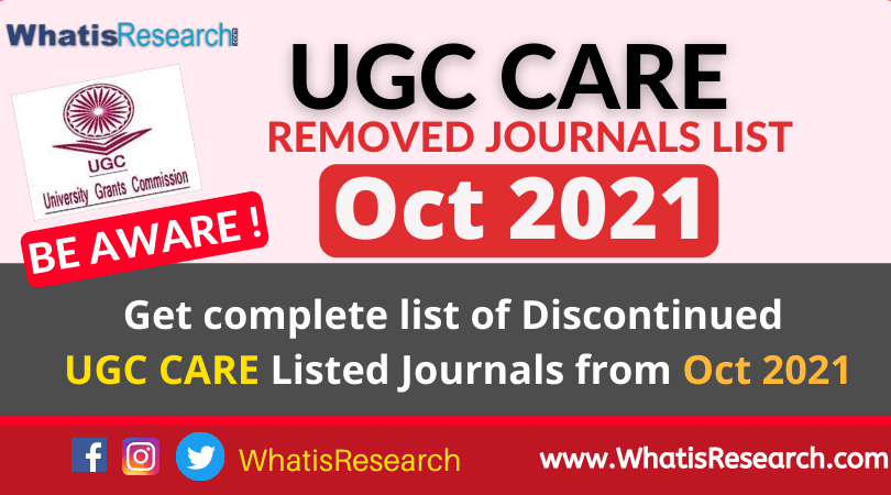UGC removed journal list 2021 Oct