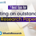 tips for writing an outstanding research paper