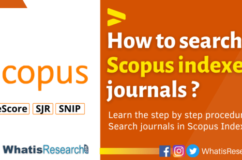How to search Scopus indexed journals