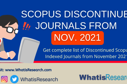 Scopus discontinued list November 2021