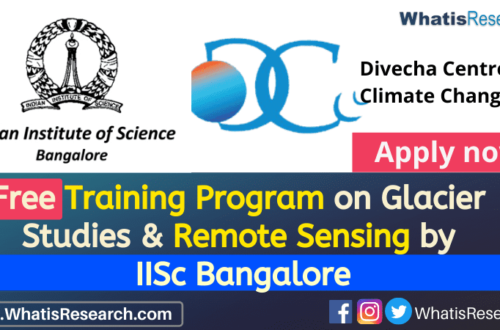 Free Training Program on Glacier Studies & Remote Sensing by IISc Bangalore