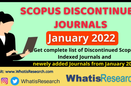 Scopus discontinued list 2022 January