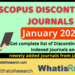 Scopus discontinued list 2022 January