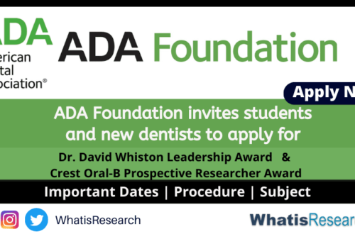 ADA Foundation invites students and new dentists to apply for two awards