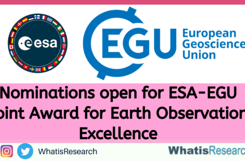 Nominations open for ESA EGU Joint Award for Earth Observation Excellence