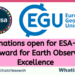 Nominations open for ESA EGU Joint Award for Earth Observation Excellence