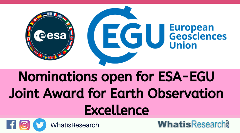 Nominations open for ESA EGU Joint Award for Earth Observation Excellence