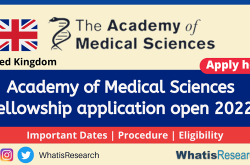 Academy of Medical Sciences fellowship application