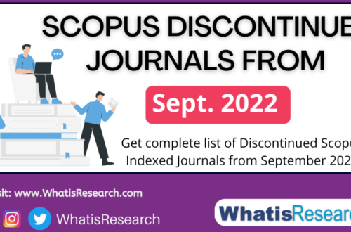Scopus discontinued list 2022 September