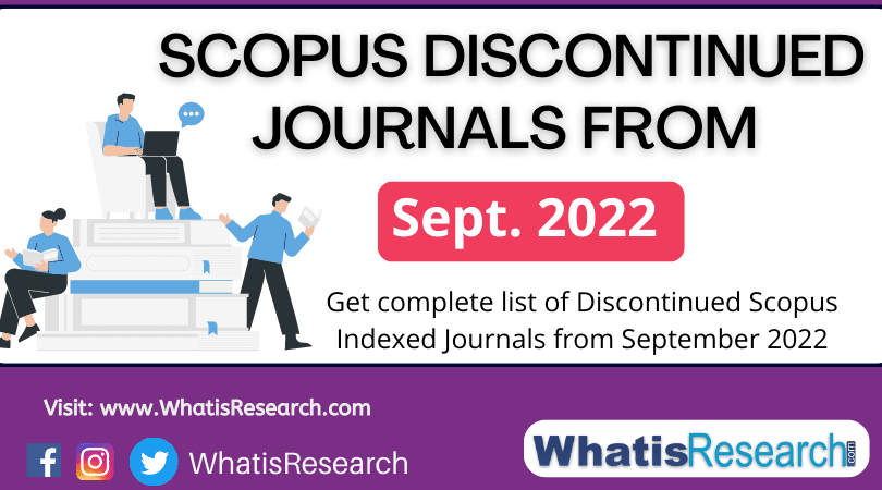 Scopus discontinued list 2022 September