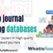 Top journal indexing databases