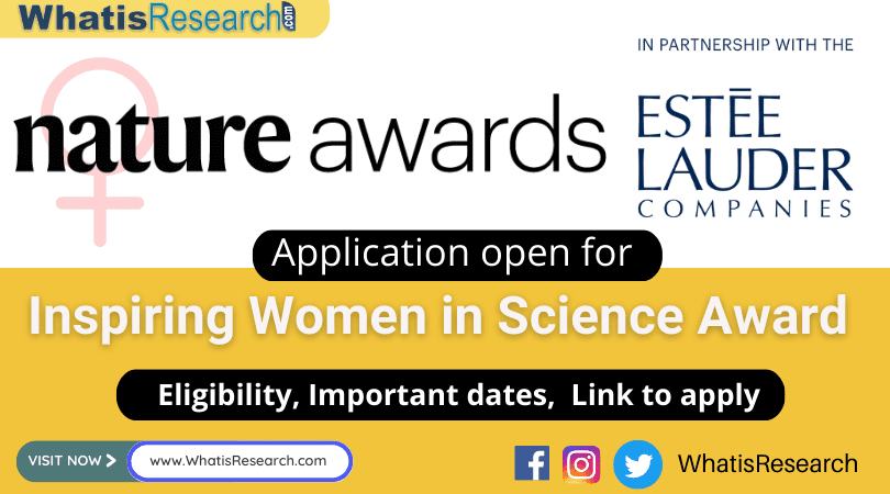 Inspiring Women in Science award by Nature