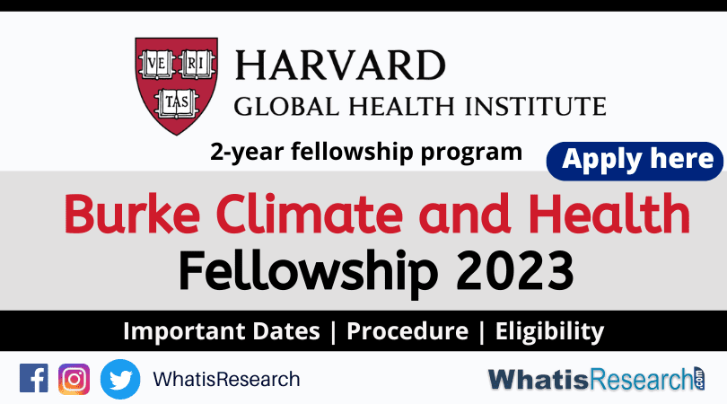 Burke climate and health fellowship 2023