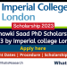 Shawki Saad PhD Scholarship 2023 by Imperial college London