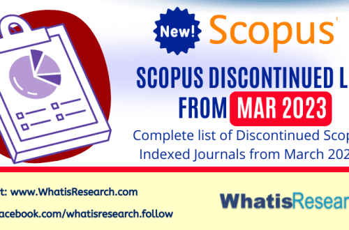 Scopus discontinued journals March 2023 list