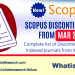 Scopus discontinued journals March 2023 list