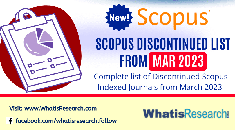 Scopus discontinued journals March 2023 list