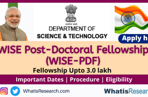 WISE Post-Doctoral Fellowship (WISE-PDF)