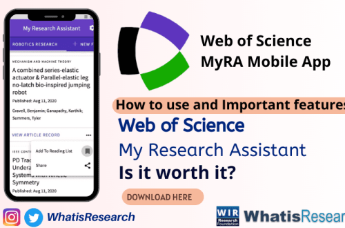 Web of Science My Research Assistant app