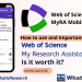 Web of Science My Research Assistant app