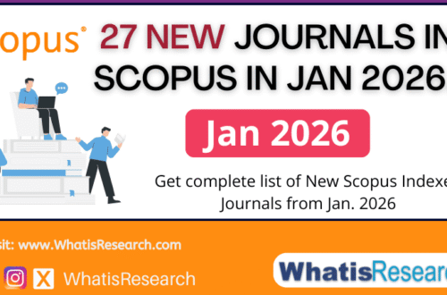 27 New Journals Indexed in Scopus on January 2026
